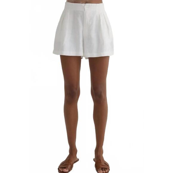 NEW BELLA DAHL double pleat short in white